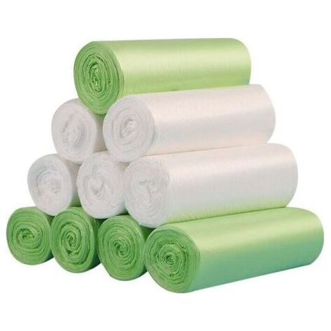 200 sacs poubelles biodégradables, sacs poubelles compostables biodégradables de 20 litres d'épaisseur pour la nourriture, la maison, la cuisine, le bureau, la maison, les déchets de jardin pour a (1/4)