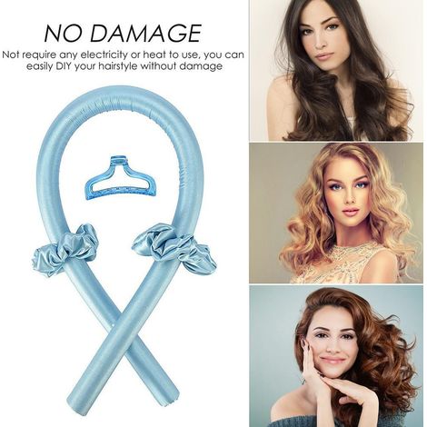 Serre-tête Boucleur Sans Chaleur Ruban Rouleaux à Cheveux Nuit Bandeau Doux Coiffure DIY Outils de Styling Capillaire (1/5)