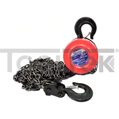 PARANCO A CATENA ARGANO SOLLEVATORE MANUALE 2ton 2,5m G01091 (1/3)