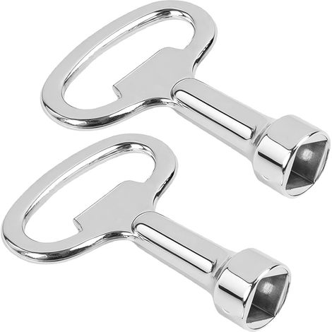 Lot de 2 clés carrées de 8 mm, outil à douille carrée à 4 pans pour boîte de compteur, boîte de compteur d'eau, robinet extérieur, cabine d'ascenseur, entretien, service, entretien ménager (1/5)