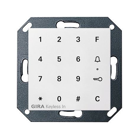 Gira Keyless In Teclado de código System 55 Blanco puro [260503], 2605 03