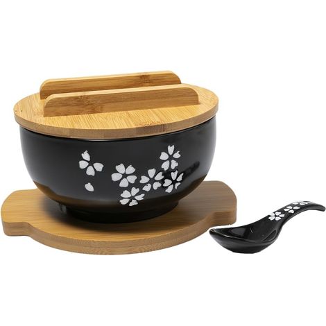 Grand Bol Asiatique en Porcelaine - Soupe (1/5)