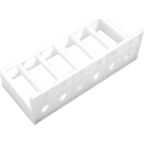 Support porte-tubes à essai en plastique blanc 6 puits 6 colonnes pour laboratoire, rangement d'échantillons (1/5)