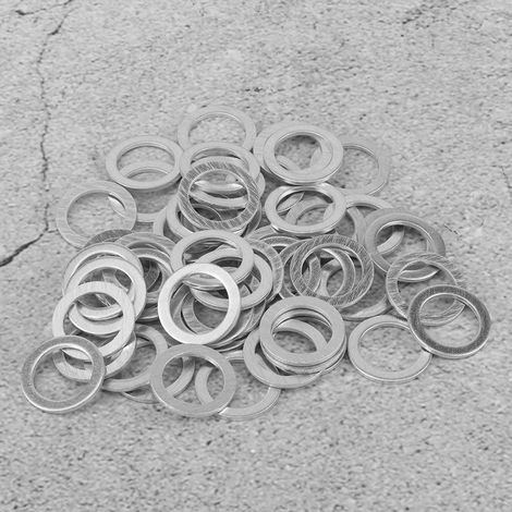 50 joints d'étanchéité de bouchon de vidange, bagues plates 995641400 pour Mazda 323 626 929, rondelles en cuivre, 50 pièces, joint de carter, accessoire moteur, étancheité huile. (1/4)