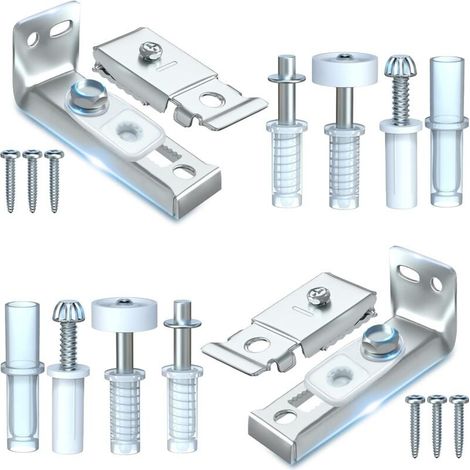 Rapanda – Kit de réparation pour porte coulissante – Lot de 2 pièces – Pivots en métal 3/8'' et roues de guidage 7/8'' – Capacité jusqu'à 50 livres (1/5)