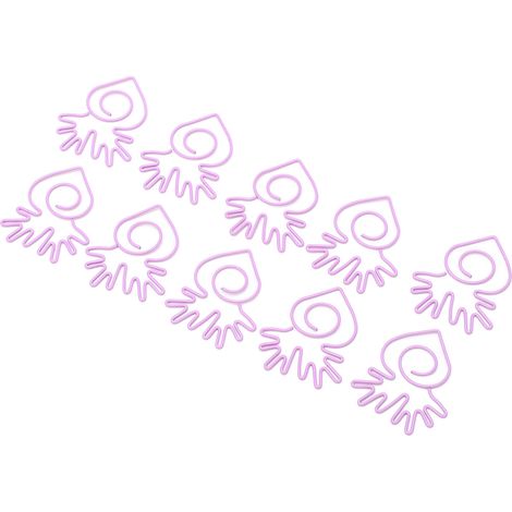 100 trombones portables, mini, électroplaqués, violets, en forme de radis, en métal, pour le bureau (1/5)