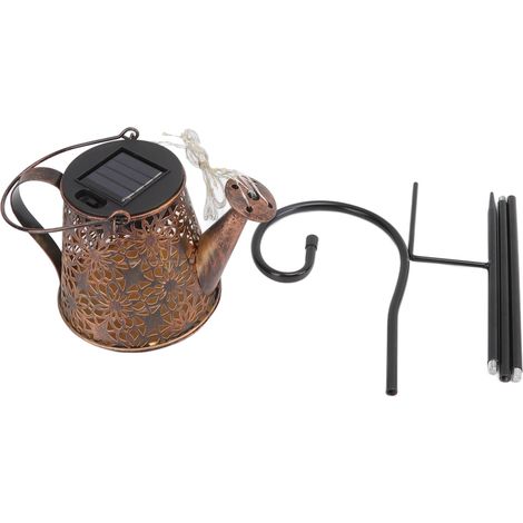 Lumière solaire arrosoir décorative jardin extérieur métal rétro lampe solaire pour patio pelouse allée chemin (1/5)