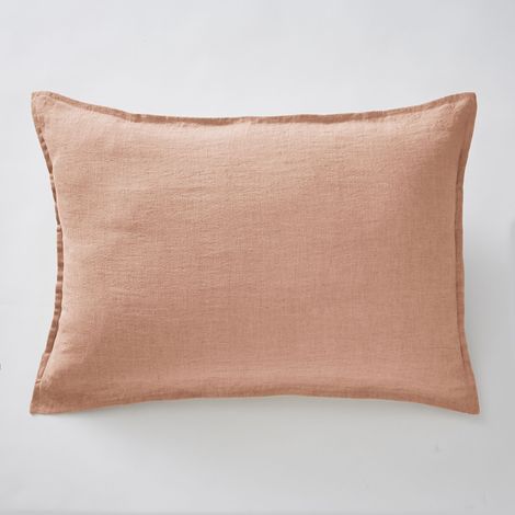 Taie d’Oreiller 50 x 70 cm – Lin Lavé Français Luxe Soline - Vieux rose