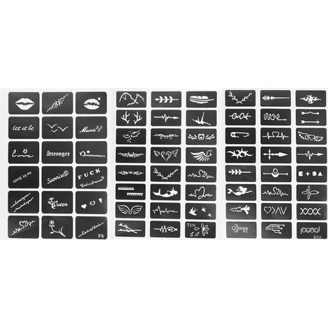 Pochoir temporaire pour tatouage semi-permanent à l'aérographe (1/5)
