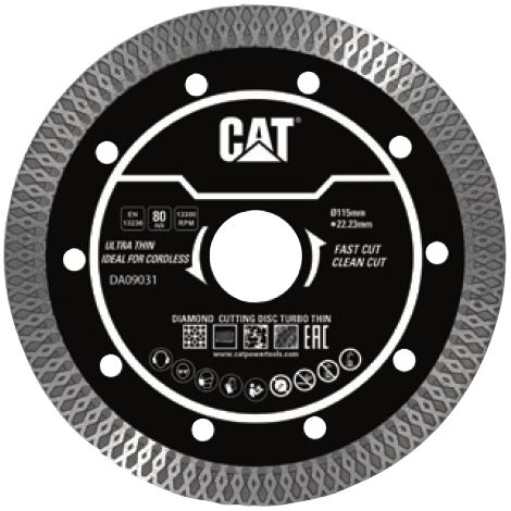 Disco diamantato turbo 115mm per gres porcellanato e ceramica Caterpillar da09031