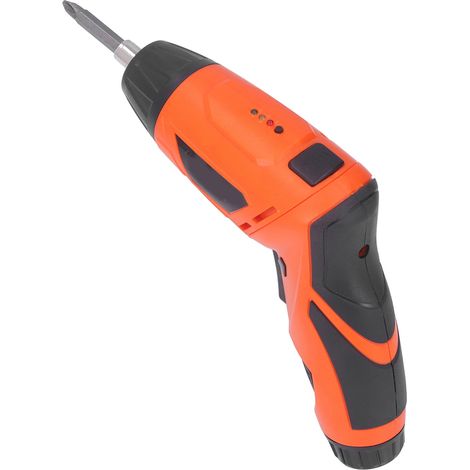 Tournevis électrique rechargeable mini pliable avec embout de charge USB au lithium, orange 4,2 V (1/5)