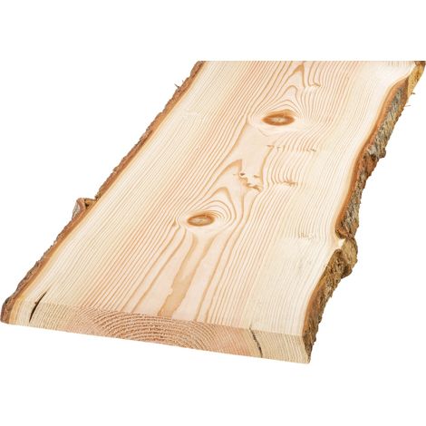 Holzbrett Massivholz Douglasie unbesäumt 200 x 27 cm 30 mm (1/3)