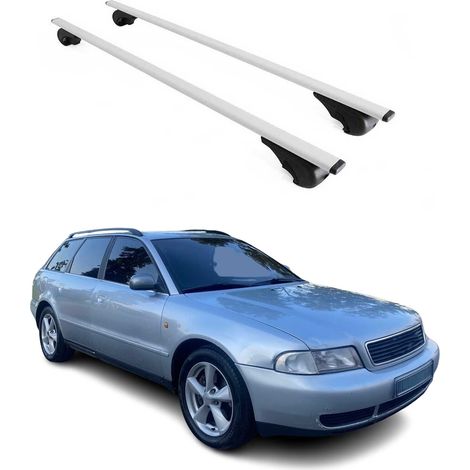 OMAC Dachträger Querträger für Audi A4 B5 Avant 1994-2001 – Abschließbar – Max. 75 kg – 2 Stangen Stahl Silber (1/5)