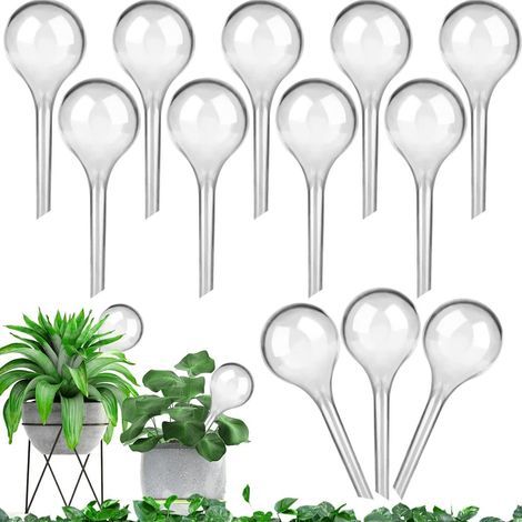 12 globes d'arrosage pour plantes, système d'arrosage automatique pour plantes d'intérieur et d'extérieur Transparent 513cm (1/5)