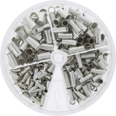 Streudose mit Aderendhülsen DIN 46228 Teil 1 unisoliert, Form A Länge 9-12,0mm - 1 Stück