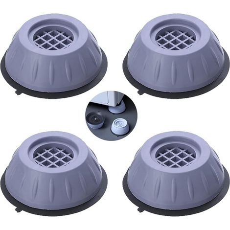 Waschmaschinen-Stoßdämpfer, 4 Stück Anti-Vibrations-Pufferpolster, Universal-Stabilisierungsfüße, Sockel für Waschmaschine und Kühlschrank-Trockner (L)