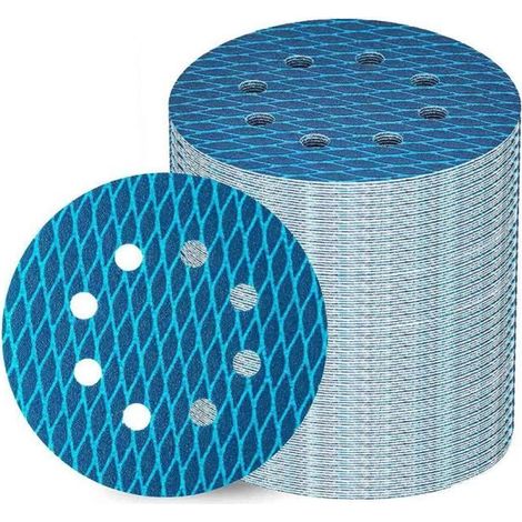 70 PièCes Ponceuse Orbitale Papier de Verre 5 Pouces 8 Trous Disque de PonçAge Grain de Papier de Sable pour Disques de PonçAge (1/4)