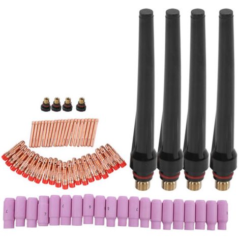Kit de torche de soudage TIG, lentille à gaz, couvercle arrière, accessoires de buse de soudage WP‑ 17/18/26, 68 pièces (1/5)