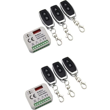 Récepteur Portail Garage 433MHz 868MHz Double Kit Télécommande Distance 300-900MHz 9-30V