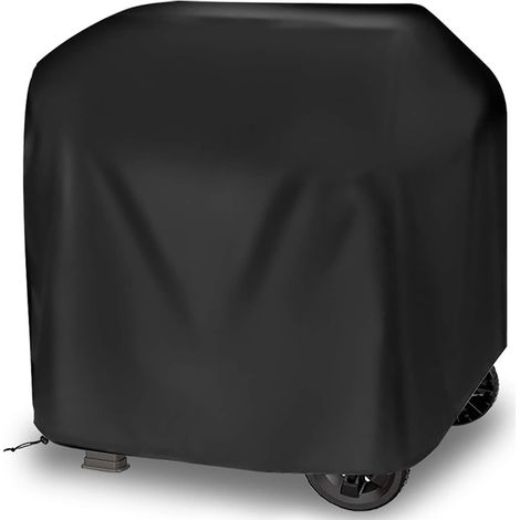 Telo impermeabile per copertura Barbecue - Misura 130x75x90 cm - Telo in tessuto oxford ideale per proteggere il Barbecue da polvere e pioggia - Nero (1/5)