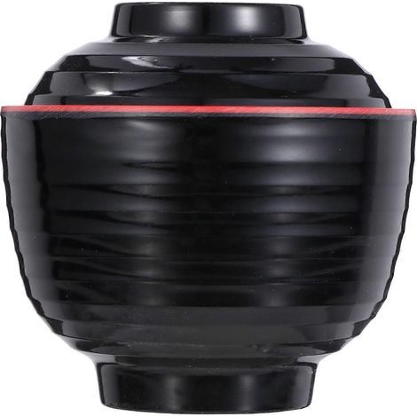 Lot de 2 petits bols japonais avec couvercle, bols à miso, bols à soupe et bols à fondue.-9.7X9.7X9.5CM (1/3)