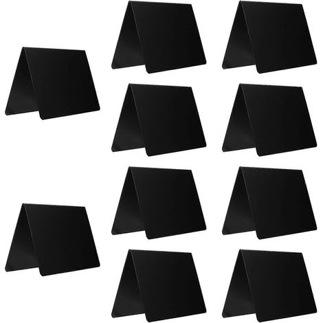 Lot de 10 petits panneaux à craie pour messages, panneaux de table, étiquettes de prix pour mariage-107.55CM-Black (1/3)