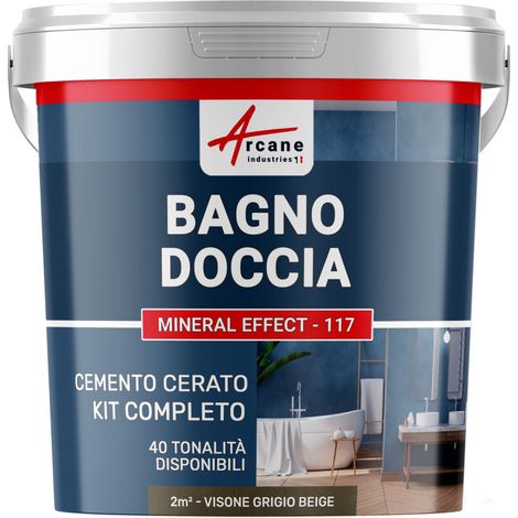 Microcemento bagno e doccia: microcemento impermeabile - 2 m² (in 2 strati) Visone Grigio Beige - ARCANE INDUSTRIES
