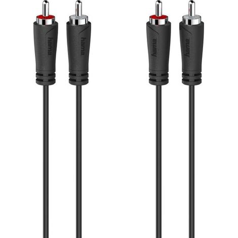 Hama 00205257 cable de audio 1,5 m 2 x RCA Negro