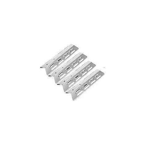 Plaque/protection thermique de rechange en acier inoxydable compatible avec certains modèles de barbecues à gaz des marques Campingaz, Alice's Garden, Char-broil, CClife et Landma (réf. 2025). (1/4)