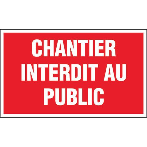 Schild Baustelle für die Öffentlichkeit verboten - Starr 330 x 200 mm - NOVAP - 4160665