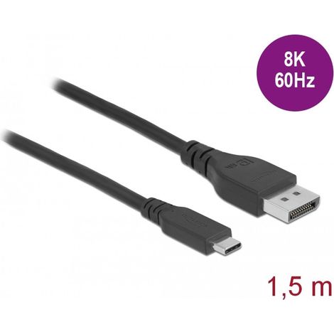 Câble Vidéo - DELOCK - 86040 - USB Type-C - DisplayPort - 1,5 m