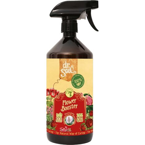 Dr.Soil FLOWER BOOSTER,Natürlicher Blühkraftverstärker, gebrauchsfertige Lösung mit 1 Liter Sprühflasche