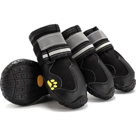 Scarpe e protezioni per le zampe di cani di taglia media, ideali per l'inverno e le giornate nevose, idrorepellenti in caso di pioggia, per passeggiate all'aperto e al chiuso. (1/2)