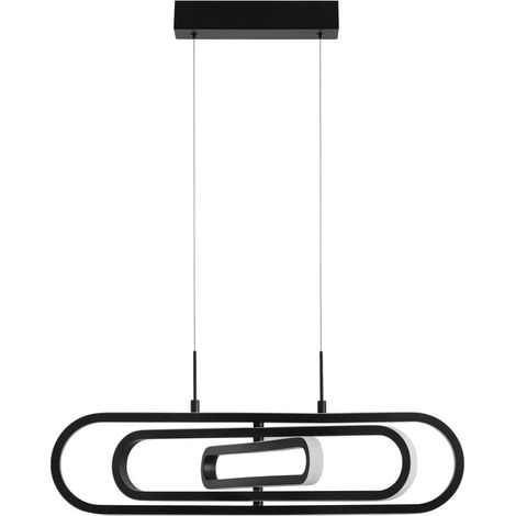 [NEUWERTIG] B-Ware Nova Luce Pendelleuchte Hängeleuchte Arte Led Lampe Matt Schwarz Warmweiß 64 Cm