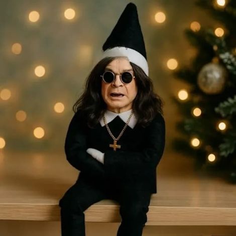 Ornement de Noël 2025 Nouveau Père Noël Oz Poupée Noir