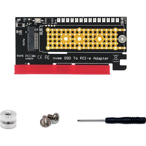 Carte de conversion SSD NVMe vers PCIe haute vitesse avec éclairage LED performant (1/4)