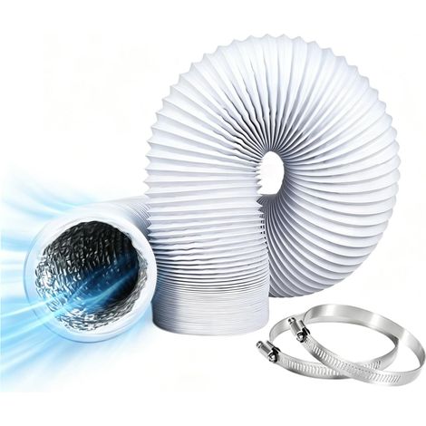 Tuyau de Ventilation 150 mm × 2,5 m Tuyau d'Evacuation en PVC (1/5)