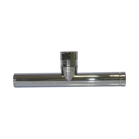 Airpipe valvola di immissione aria cromata canotto   32 x 250 in ABS e Ottone neutralizza le depressioni dell'impianto di scarico immettendo aria (1/4)