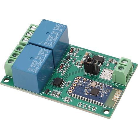 Module Relais 2 Canaux Bluetooth, Commutateur Télécommandé par APP avec Indicateur Lumineux 5V DC