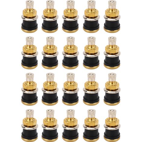 Tige de Valve de pneu sans chambre à air pour camion, 20 pièces, 1 à 1/8 pouces, en cuivre, Performance Stable pour fourgonnettes, remorques, camping-car, trou de 0,625 pouces