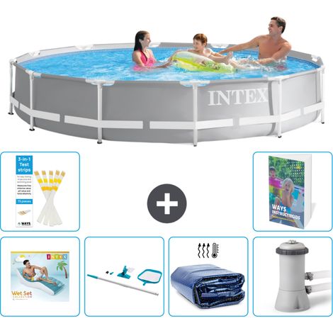 Prism Frame Pool Rund - 366x76 cm - 7-teilig S134