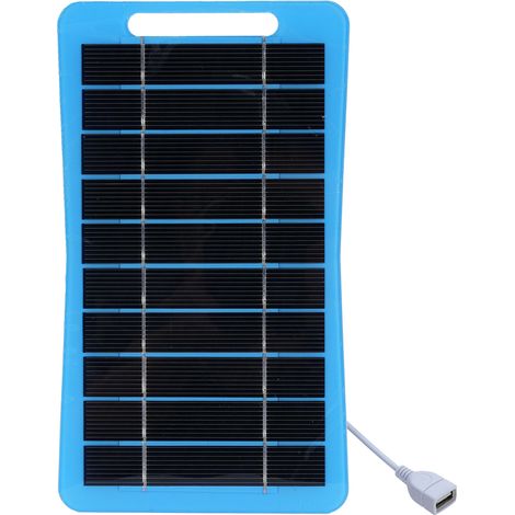 Ortviai Panneau Solaire Portable 5 W 5 V en Silicium Monocristallin avec Poignée pour Camping et Voyage (1/5)