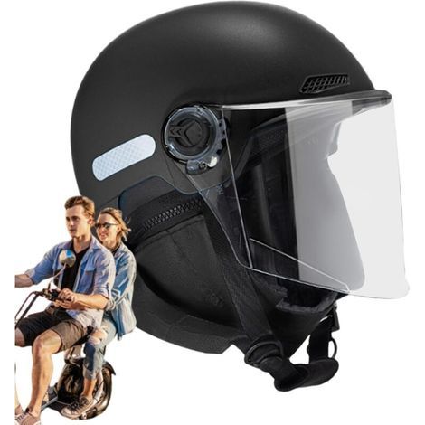 Casque Moto Integral - Protection Auditive - Verre Coupe-Vent - Doublure Respirante - Certifie ECE 22.05 - Taille Unique (1/5)