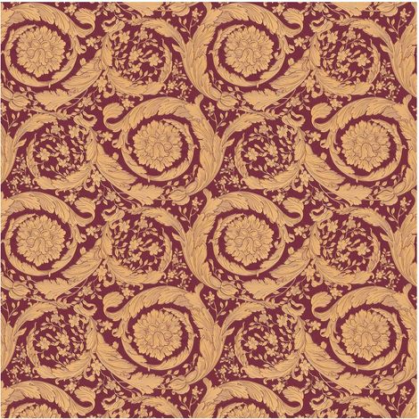Exclusive luxury wallpaper wall Profhome 366927 non-woven wallpaper textured with ornaments shiny red gold brown 7.035 m2 (75 ft2) (1/5)