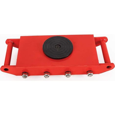 360 degrés rotation 12T tank de manutention haute qualité rouleau de charge lourde châssis rouleau outil de manutention idéal (rouge)