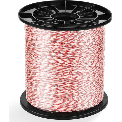 1000M 3280Ft High Conductivity Electric Wire for Electronic Livestock Fence, Portable Electric Fence Wire for Horses, Cows, Sheep and Dogs (1/4)