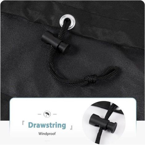 Housse Barbecue - Tissu Oxford Impermeable - Pour Barbecue Diametre 50 Cm Hauteur 45 Cm - Avec Sangle De Fixation - 1 Piece (1/5)