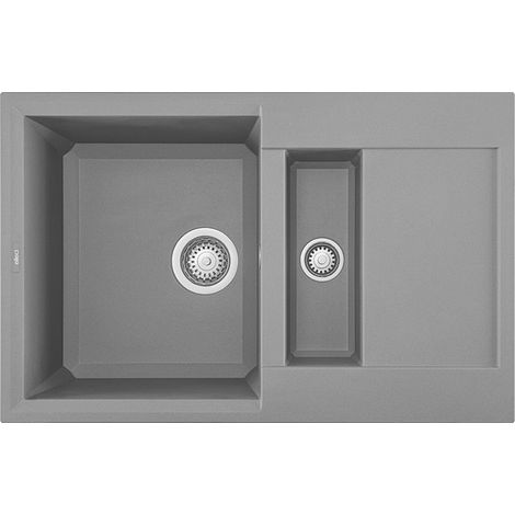 Lavello Elleci da incasso Easy 325 Granitek 48 Grigio Cemento LGY32548 (1/2)