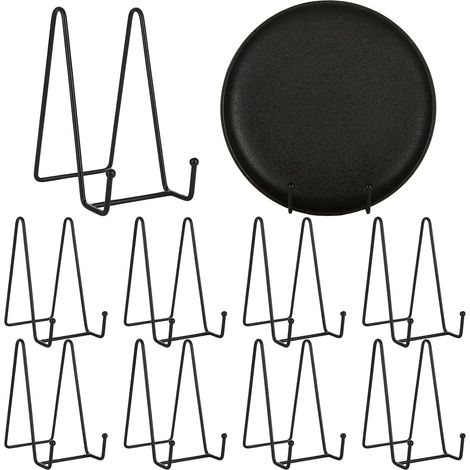 6 Pouces/15cm Chevalet Support Assiette Decorative, Métal, 10 Pcs (1/5)