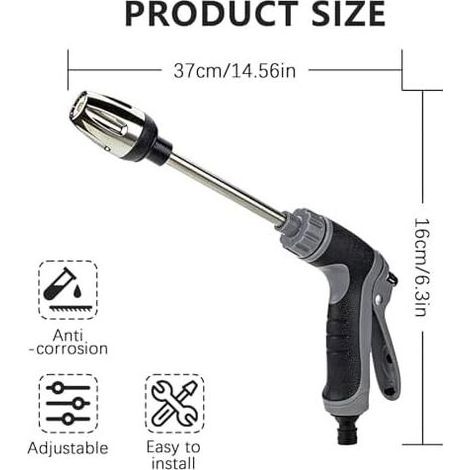 Pistolet D'arrosage Haute Pression, Nettoyeur Pression,Jet Sur Tuyau,Hose Nozzle,High Pressure Washer Attachment,Pour Arrosage De Jardin, Lavage Voiture, Douche D'animaux Domestiques -